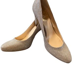 Vince Camuto Kadri Silver/Gold Sparkle Heels Women's Pumps Size 8 Wedding Prom